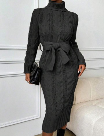 Rochie tricotată Shein, negru