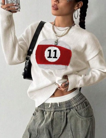 Pulover Shein Forever 21, alb