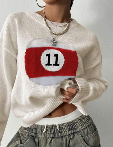 Pulover Shein Forever 21, alb