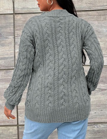 Pulover Shein Curve+, gri