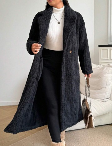 Jachetă Shein Curve+, negru