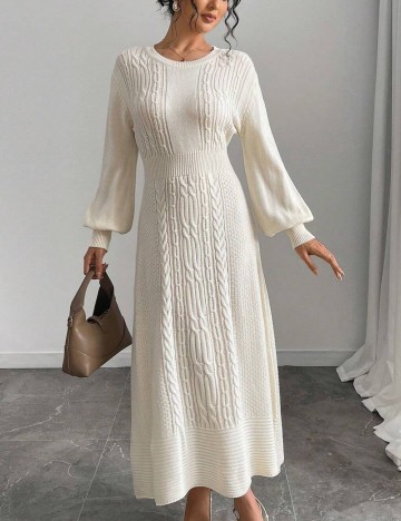 Rochie midi Shein, crem