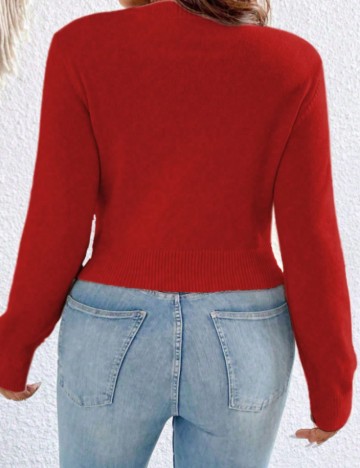 Pulover Shein Curve+, roșu