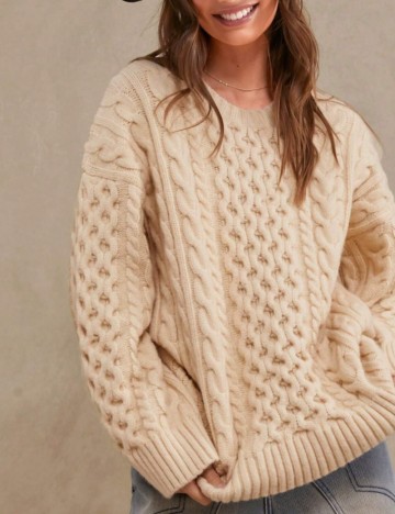 Pulover Shein, crem