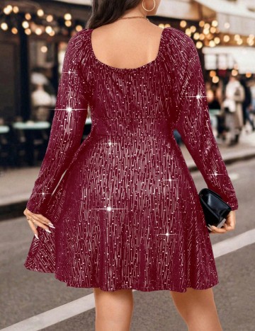 Rochie mini Shein Curve+, vișiniu