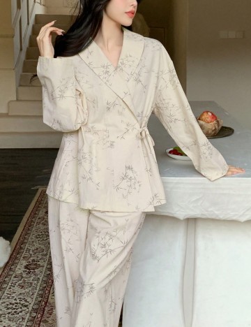 Compleu pijamale Shein DAZY, bej
