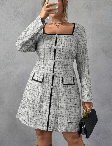 Rochie mini Shein Curve+, mix culori
