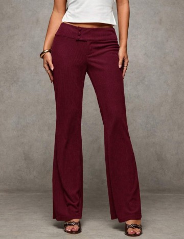 Pantaloni Shein BAE, vișiniu
