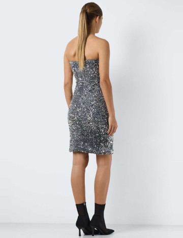 Rochie mini Noisy May, argintiu