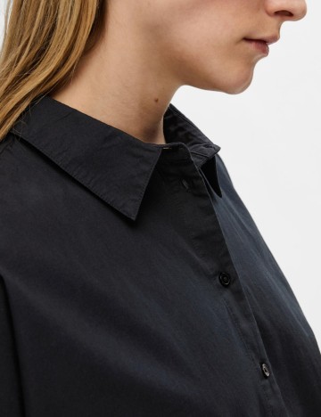 Rochie tip cămașă Selected, negru