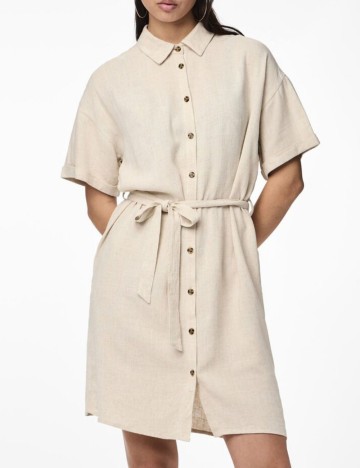 Rochie mini Pieces, bej
