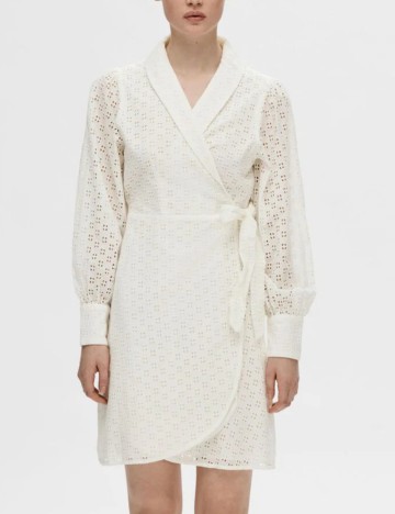 Rochie mini Selected, alb