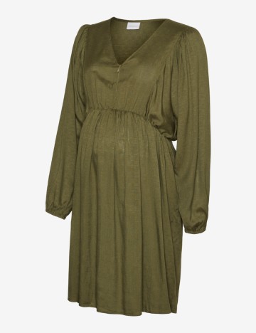 Rochie mini Mamalicious, kaki