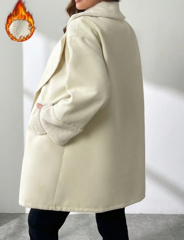 Palton Shein Curve+, crem