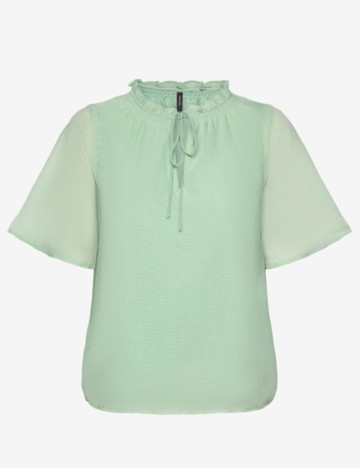 Cămașă cu mânecă scurtă Vero Moda, verde