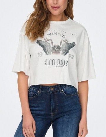 Tricou Only, alb