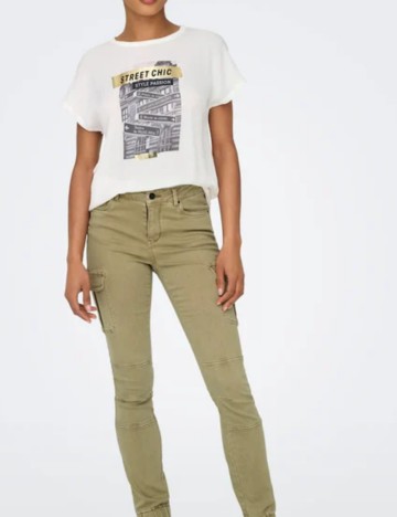 Tricou Only, alb