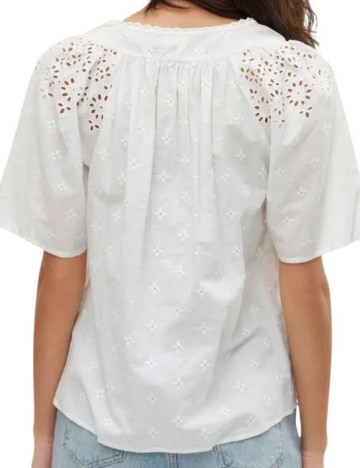 Cămașă cu mânecă scurtă Vero Moda, alb