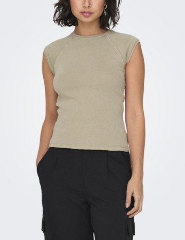 Tricou Only, bej