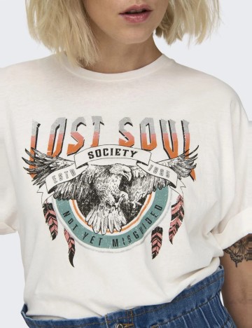 Tricou Only, alb