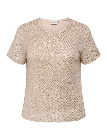Tricou Only, crem
