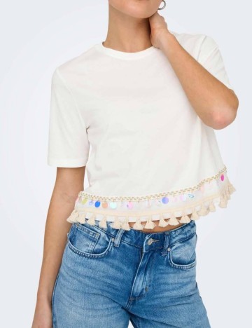 Tricou Only, alb