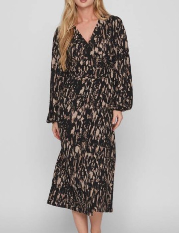 Rochie midi Vila, mix culori