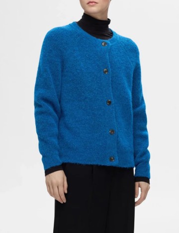Cardigan Selected, albastru
