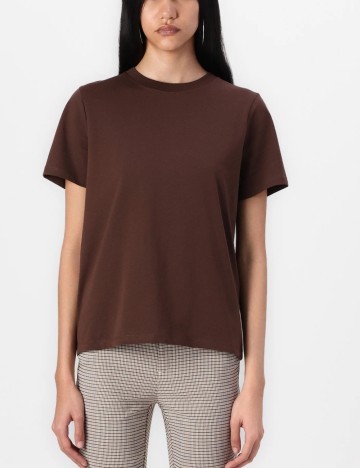 Tricou Pieces, maro