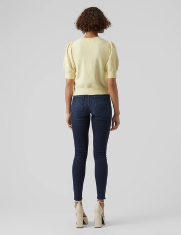 Pulover cu mânecă scurtă Vero Moda, galben