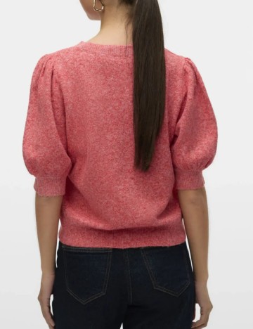 Pulover cu mânecă scurtă Vero Moda, roz