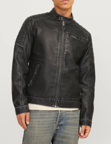 Geacă Imitație Piele Jack & Jones, gri