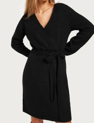 Rochie midi Pieces, negru