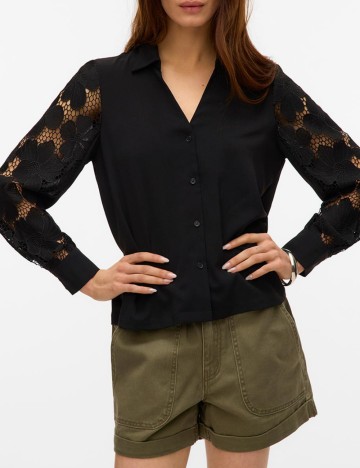 Cămașă Vero Moda, negru