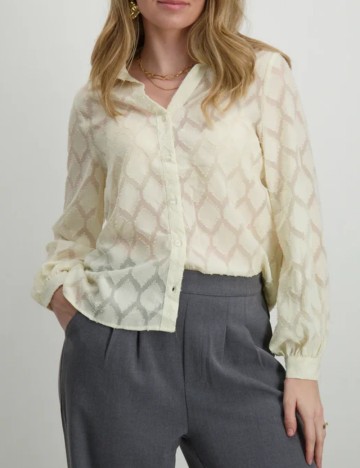 Cămașă Vero Moda, crem