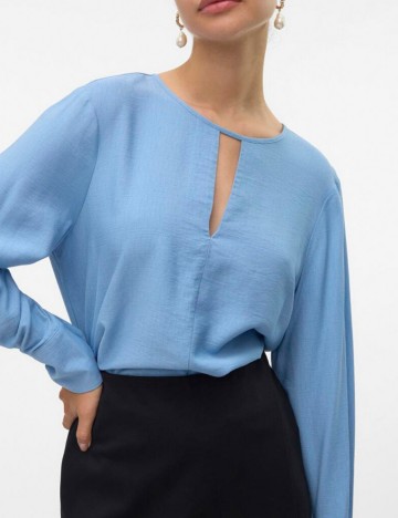 Cămașă Vero Moda, albastru
