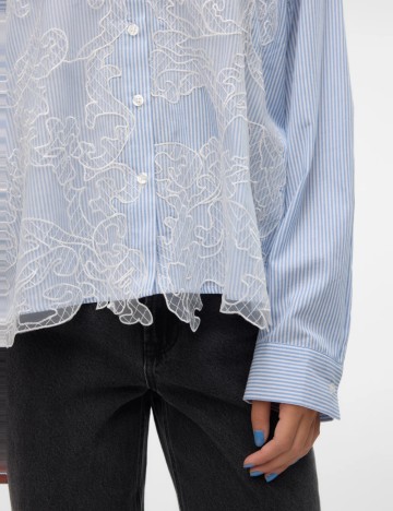 Cămașă Vero Moda, albastru