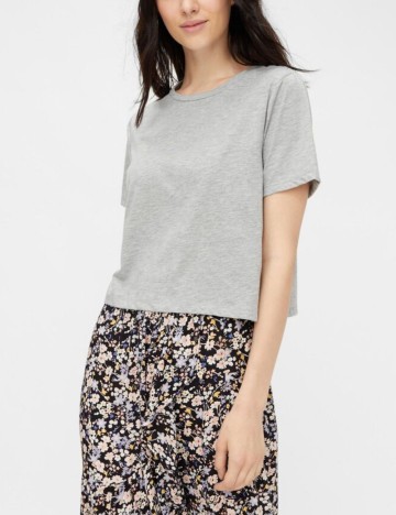 Tricou Pieces, gri