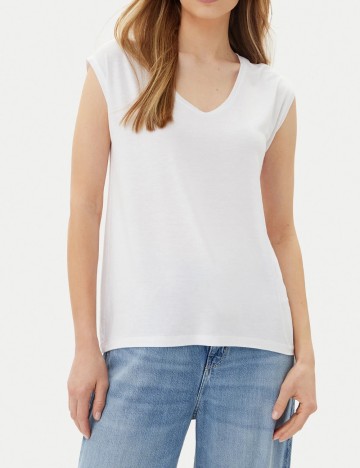 Tricou Pieces, alb