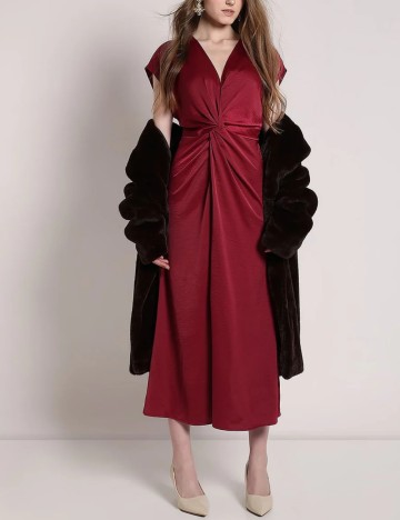 Rochie midi Vero Moda, vișiniu
