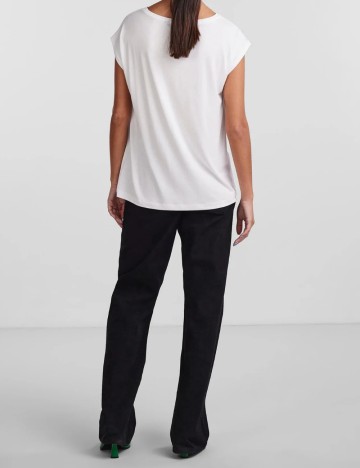 Tricou Pieces, alb
