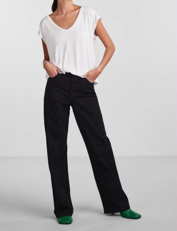 Tricou Pieces, alb
