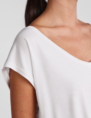 Tricou Pieces, alb