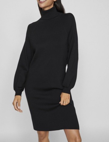 Rochie tricotată Vila, negru
