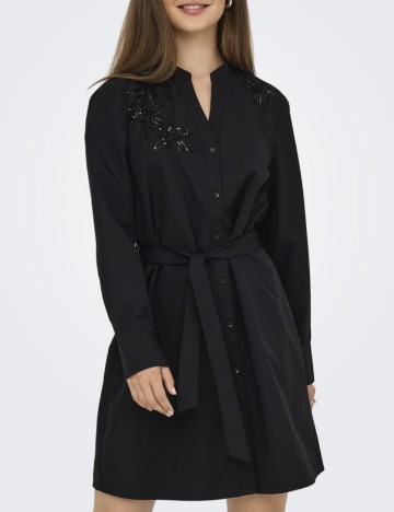Rochie tip cămașă Only, negru