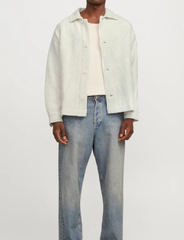 Cămașă Jack & Jones, crem