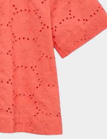 Cămașă cu mânecă scurtă Vero Moda, roz coral