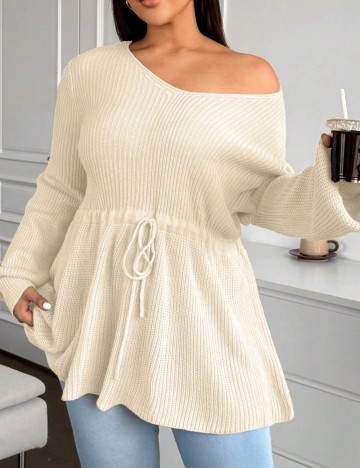 Pulover Shein Curve+, crem