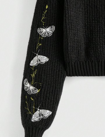 Pulover Shein Curve+ Romwe, negru