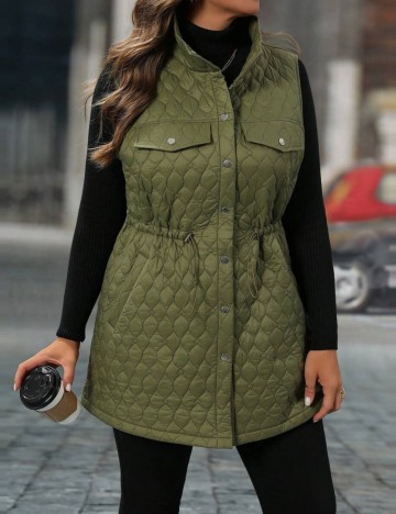Vestă Shein Curve+, verde
